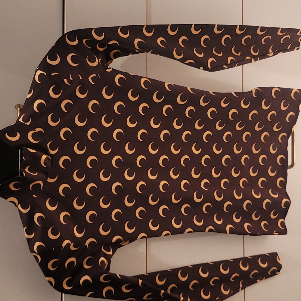Marine Serre turtleneck moon top